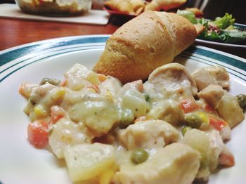 Close-up of pasta in plate