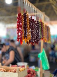 Fruits for sale at market stall
