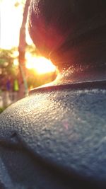 Sun shining through clouds