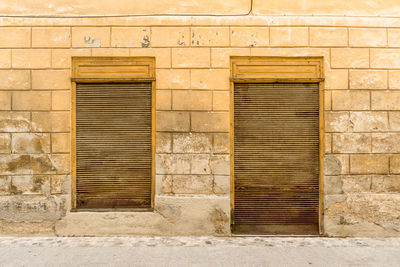 Close-up of closed door