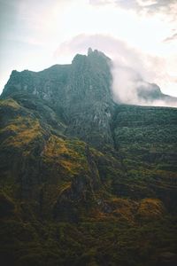 Scenic view of rocky mountains against sky