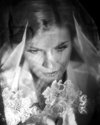 Close-up portrait of a young woman