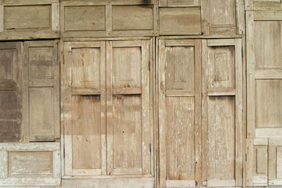 Full frame shot of wooden door of building