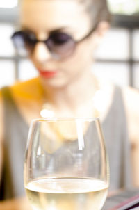 Close-up of young woman