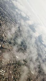 Aerial view of mountain range