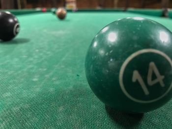 Close-up of ball on table