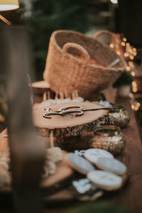 Close-up of cookies on table