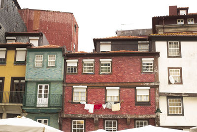 Low angle view of residential building against sky
