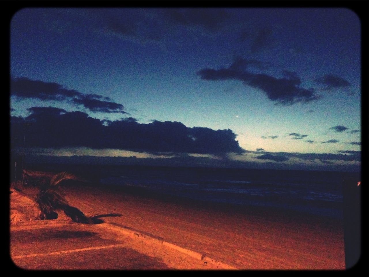 transfer print, auto post production filter, sky, beach, tranquil scene, tranquility, sand, sea, scenics, water, beauty in nature, shore, nature, horizon over water, cloud, cloud - sky, tree, idyllic, landscape, outdoors