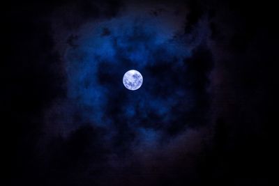 Close-up of moon against sky at night