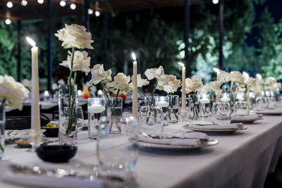 Place setting on table