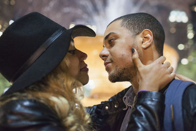 Young couple enjoying a night out in the city