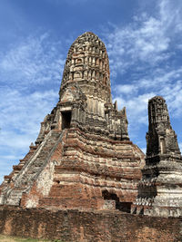 Low angle view of old building against sky