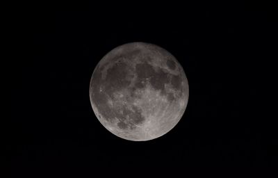 Scenic view of full moon against clear sky at night