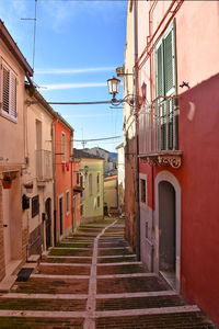 A narrow street in old town of campobasso, in molise region, italy.