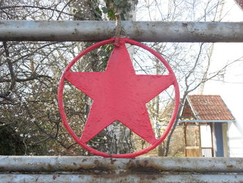 Close-up of road sign