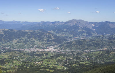 Aerial view of landscape against sky