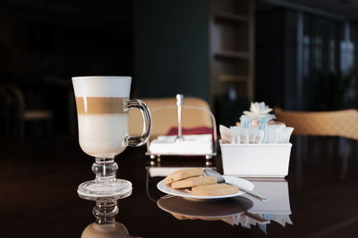 Coffee cup on table