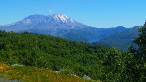 Scenic view of mountains