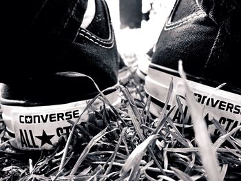 Close-up of text on wall