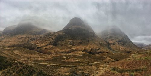Scenic view of mountain against sky