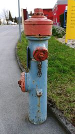 Close-up of fire hydrant on street