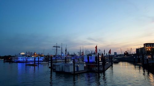 Boats in harbor