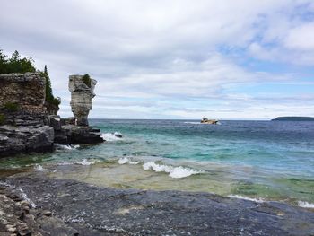 Scenic view of sea against sky