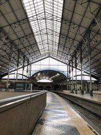 View of railroad station platform