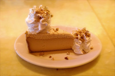 Close-up of pastry in plate