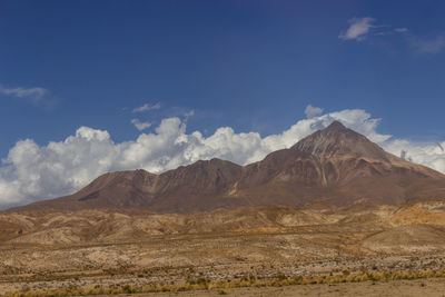 Scenic view of arid landscape against sky