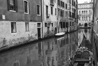 Canal amidst buildings in city