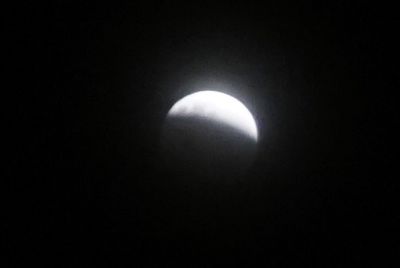 Scenic view of moon against sky at night