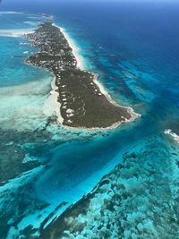 High angle view of island in sea