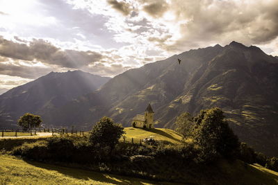 Scenic view of mountain against sky