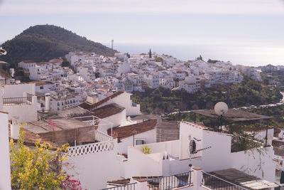 The white streets of frigiliana, a tourist attraction in andalusia, spain