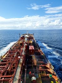 High angle view of sea against sky