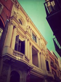 Low angle view of building against sky