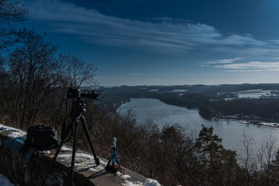 Scenic view of river against sky