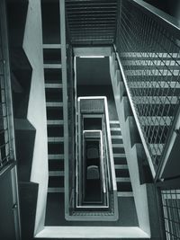 Directly above shot of steps in building