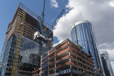 Low angle view of buildings against sky