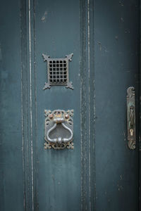 Close-up of closed door