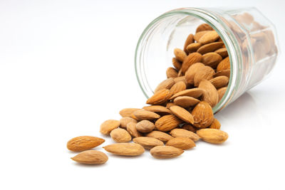 Close-up of cupcakes on table against white background