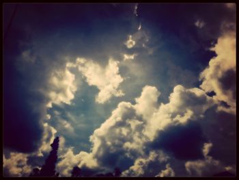 Low angle view of cloudy sky