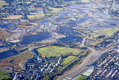 Aerial view of agricultural landscape