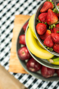 Close-up of strawberries in bowl