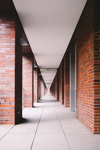 Empty corridor in building