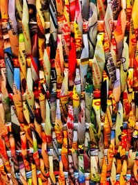 Full frame shot of colorful umbrellas