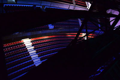 Close-up of illuminated lights in city