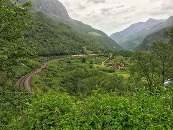 Scenic view of landscape and mountains